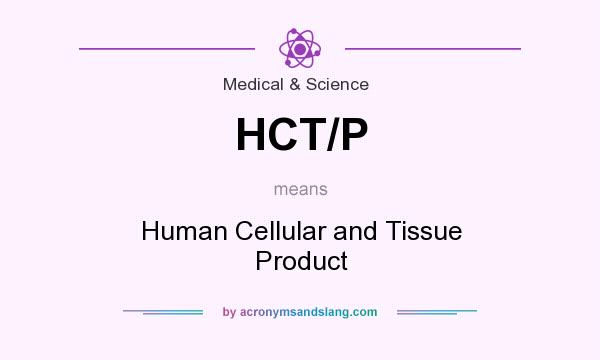 What does HCT/P mean? It stands for Human Cellular and Tissue Product