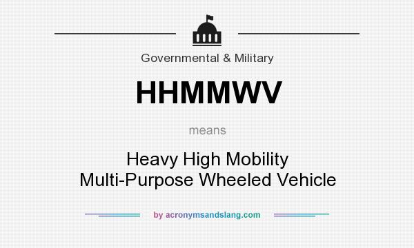 What does HHMMWV mean? It stands for Heavy High Mobility Multi-Purpose Wheeled Vehicle