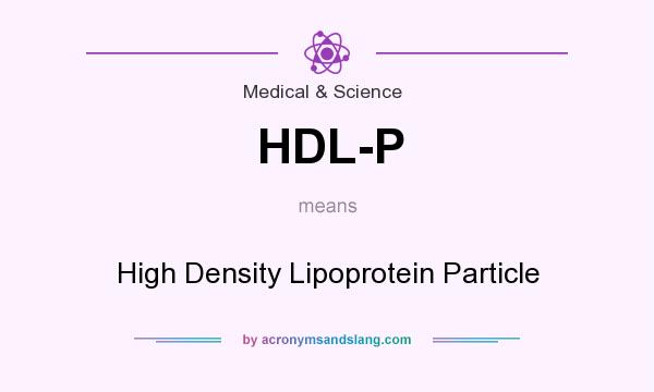 What does HDL-P mean? It stands for High Density Lipoprotein Particle