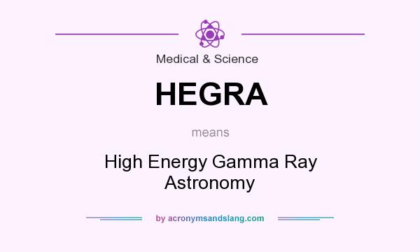 What does HEGRA mean? It stands for High Energy Gamma Ray Astronomy