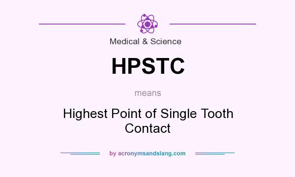 What does HPSTC mean? It stands for Highest Point of Single Tooth Contact