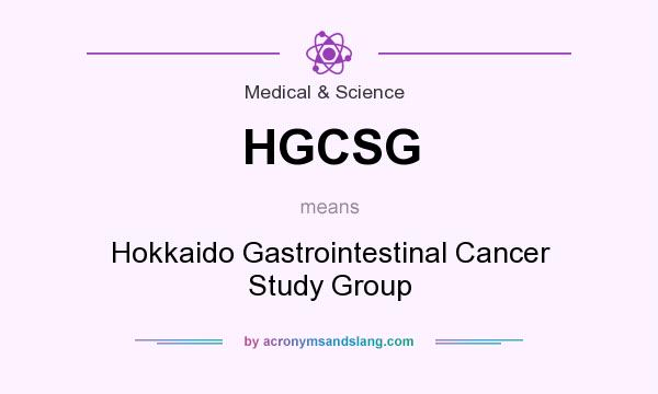 What does HGCSG mean? It stands for Hokkaido Gastrointestinal Cancer Study Group