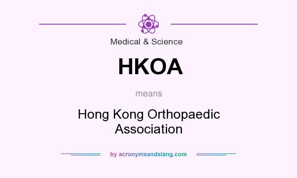 What does HKOA mean? It stands for Hong Kong Orthopaedic Association