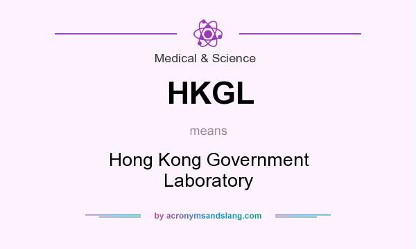 What does HKGL mean? It stands for Hong Kong Government Laboratory