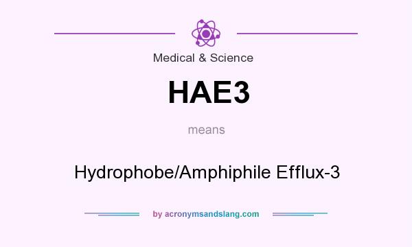 What does HAE3 mean? It stands for Hydrophobe/Amphiphile Efflux-3