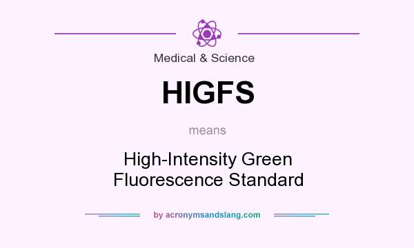 What does HIGFS mean? It stands for High-Intensity Green Fluorescence Standard