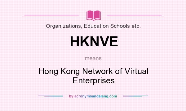 What does HKNVE mean? It stands for Hong Kong Network of Virtual Enterprises
