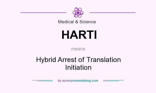 What does HARTI mean? It stands for Hybrid Arrest of Translation Initiation