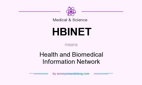 What does HBINET mean? It stands for Health and Biomedical Information Network