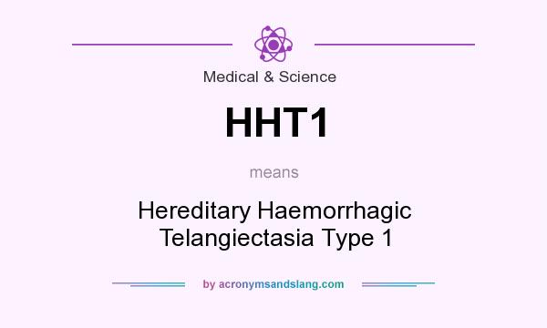 What does HHT1 mean? It stands for Hereditary Haemorrhagic Telangiectasia Type 1