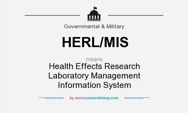 What does HERL/MIS mean? It stands for Health Effects Research Laboratory Management Information System