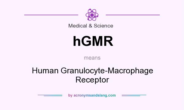 What does hGMR mean? It stands for Human Granulocyte-Macrophage Receptor
