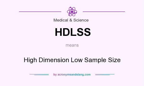 What does HDLSS mean? It stands for High Dimension Low Sample Size