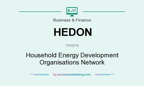 What does HEDON mean? It stands for Household Energy Development Organisations Network