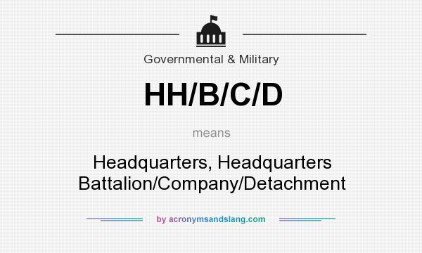 What does HH/B/C/D mean? It stands for Headquarters, Headquarters Battalion/Company/Detachment