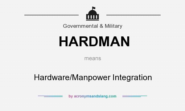 What does HARDMAN mean? It stands for Hardware/Manpower Integration