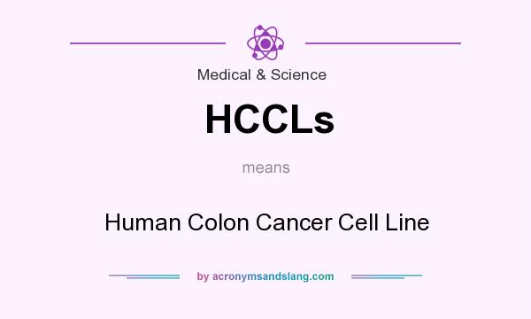 What does HCCLs mean? It stands for Human Colon Cancer Cell Line