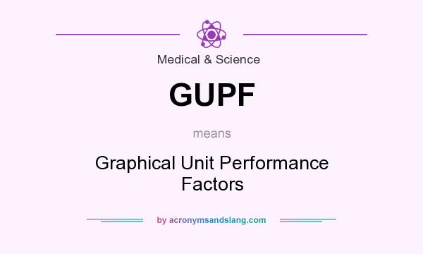 What does GUPF mean? It stands for Graphical Unit Performance Factors