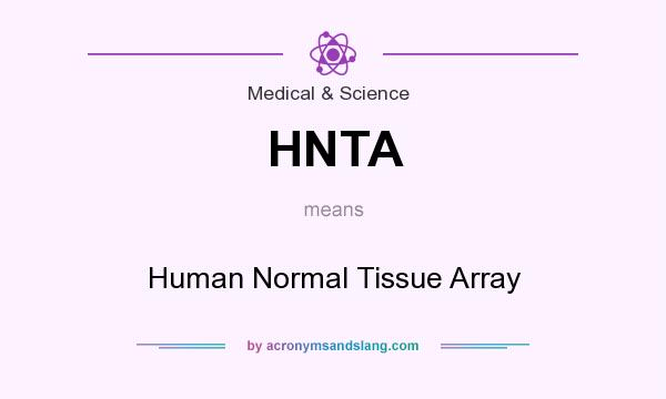What does HNTA mean? It stands for Human Normal Tissue Array