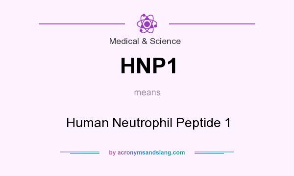 What does HNP1 mean? It stands for Human Neutrophil Peptide 1