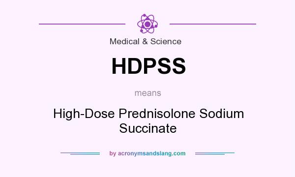 What does HDPSS mean? It stands for High-Dose Prednisolone Sodium Succinate