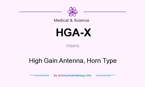 What does HGA-X mean? It stands for High Gain Antenna, Horn Type