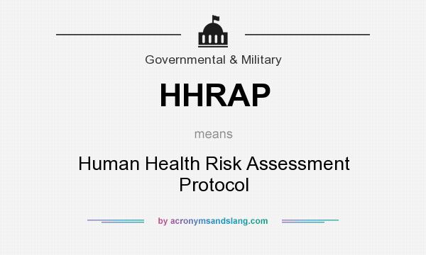 What does HHRAP mean? It stands for Human Health Risk Assessment Protocol