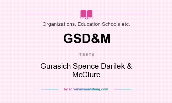 What does GSD&M mean? It stands for Gurasich Spence Darilek & McClure