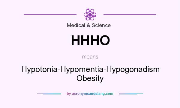 What does HHHO mean? It stands for Hypotonia-Hypomentia-Hypogonadism Obesity