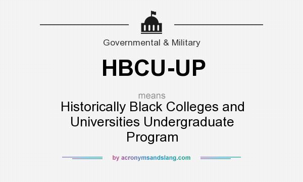 What does HBCU-UP mean? It stands for Historically Black Colleges and Universities Undergraduate Program
