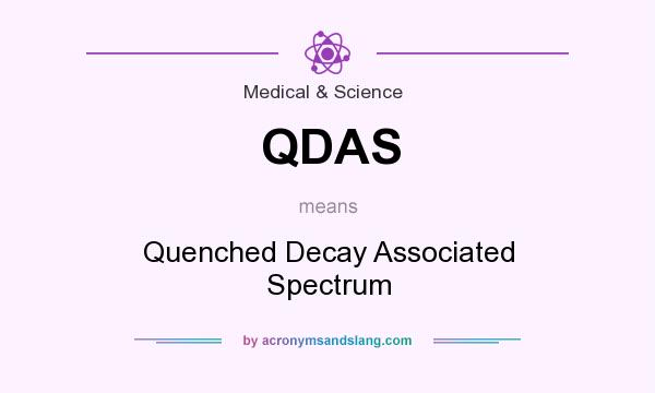 What does QDAS mean? It stands for Quenched Decay Associated Spectrum