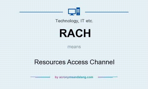 What does RACH mean? It stands for Resources Access Channel