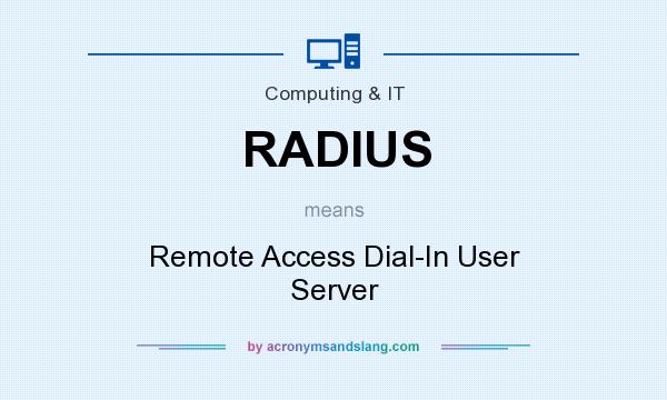 What does RADIUS mean? It stands for Remote Access Dial-In User Server