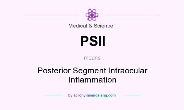 What does PSII mean? It stands for Posterior Segment Intraocular Inflammation