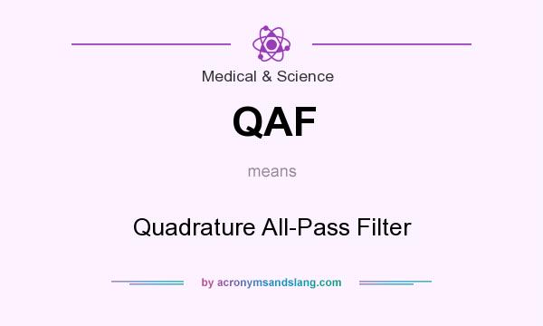 What does QAF mean? It stands for Quadrature All-Pass Filter
