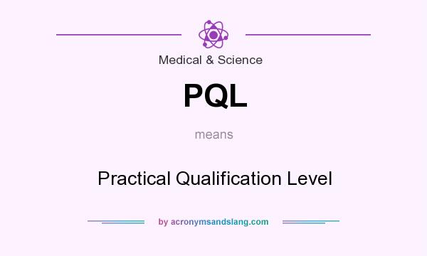 What does PQL mean? It stands for Practical Qualification Level