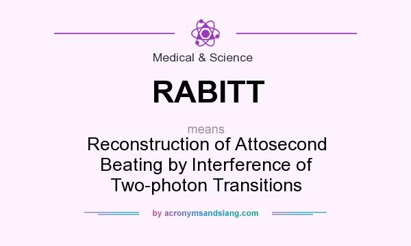What does RABITT mean? It stands for Reconstruction of Attosecond Beating by Interference of Two-photon Transitions