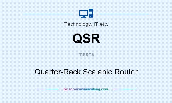 What does QSR mean? It stands for Quarter-Rack Scalable Router