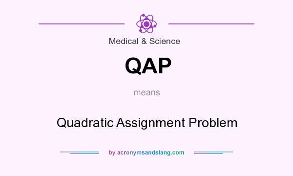 What does QAP mean? It stands for Quadratic Assignment Problem