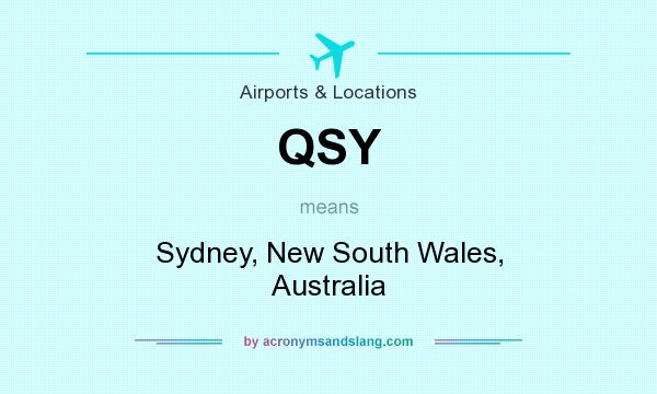 What does QSY mean? It stands for Sydney, New South Wales, Australia
