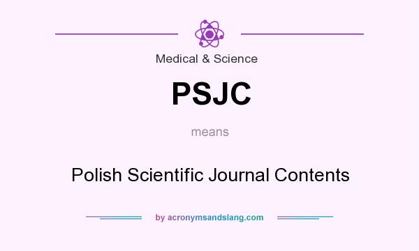 What does PSJC mean? It stands for Polish Scientific Journal Contents