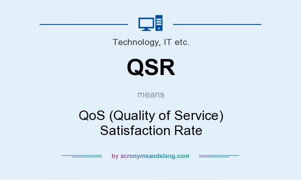What does QSR mean? It stands for QoS (Quality of Service) Satisfaction Rate