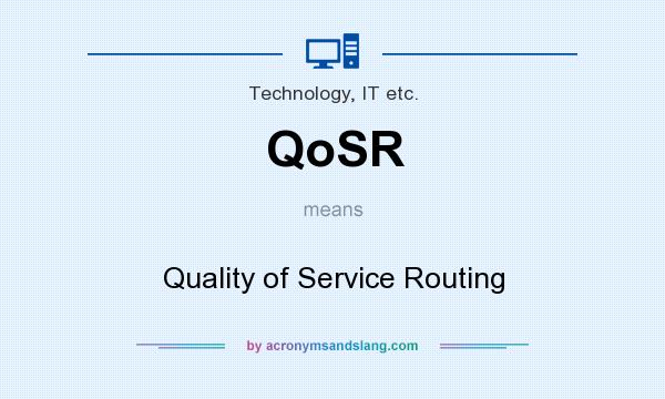 What does QoSR mean? It stands for Quality of Service Routing