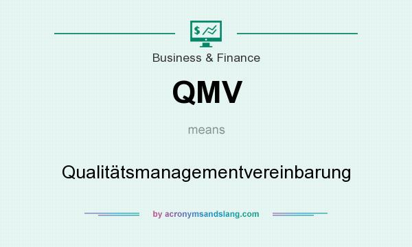 What does QMV mean? It stands for Qualitätsmanagementvereinbarung