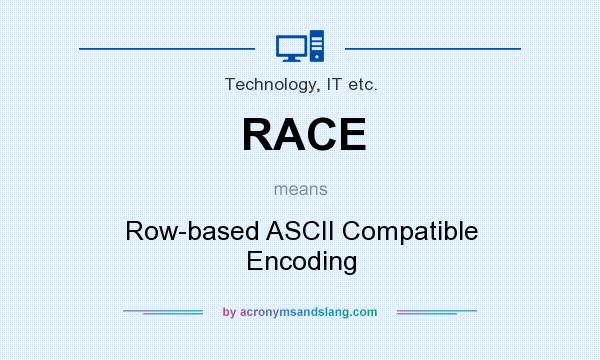 What does RACE mean? It stands for Row-based ASCII Compatible Encoding