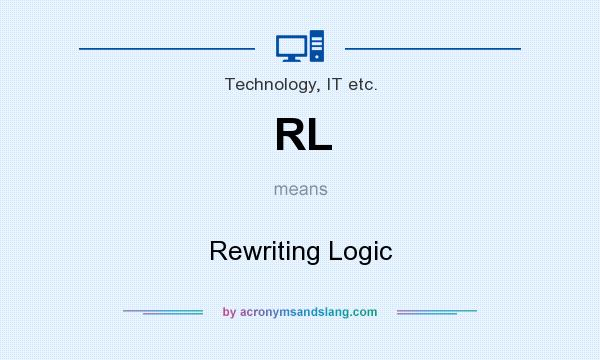 What does RL mean? It stands for Rewriting Logic