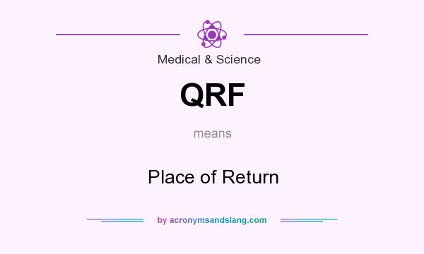 What does QRF mean? It stands for Place of Return