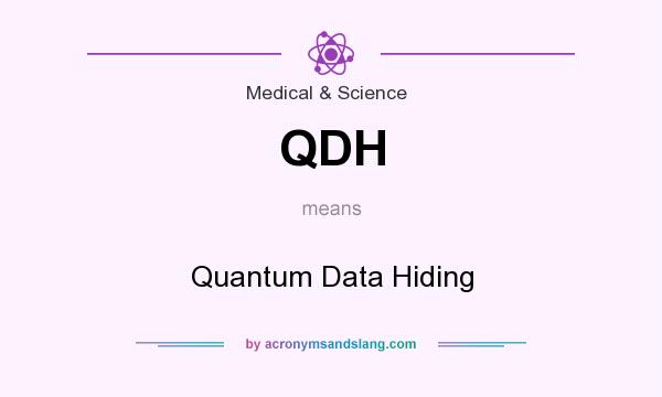 What does QDH mean? It stands for Quantum Data Hiding