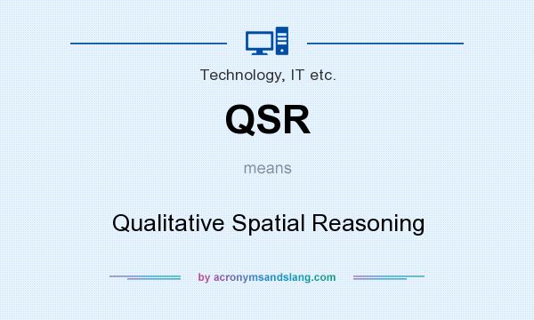 What does QSR mean? It stands for Qualitative Spatial Reasoning