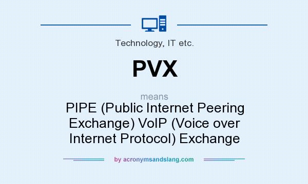 What does PVX mean? It stands for PIPE (Public Internet Peering Exchange) VoIP (Voice over Internet Protocol) Exchange